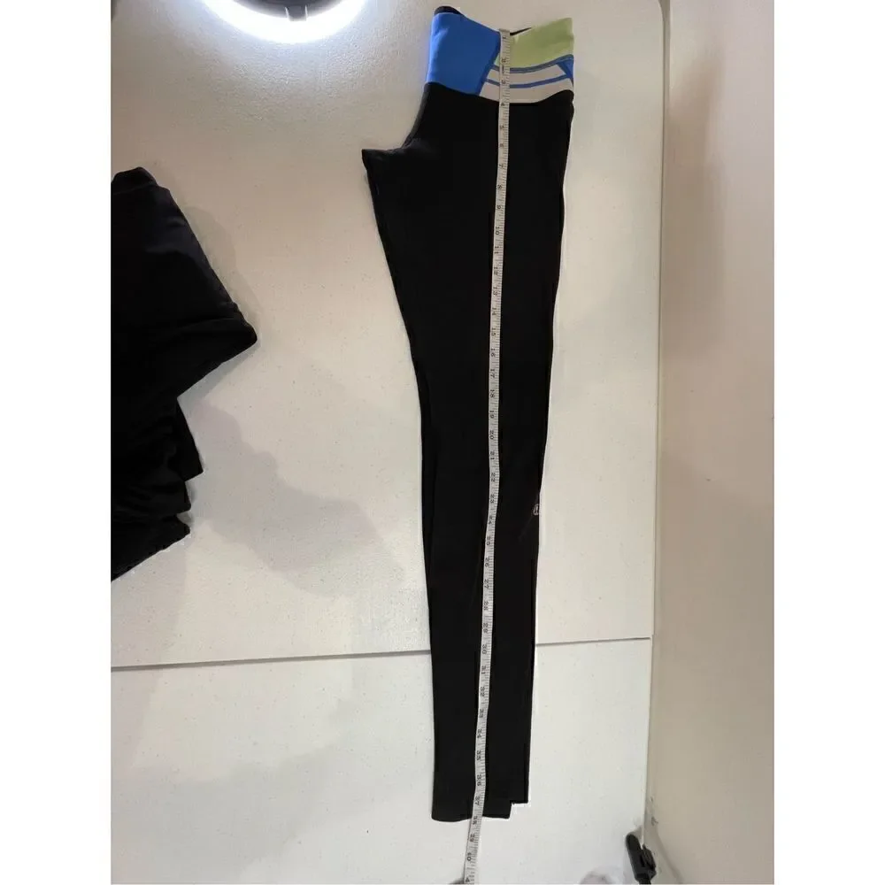 Lululemon women’s three 3 pair leggings capris black blue lot bundle